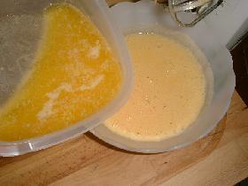 ajouter le beurre fondu